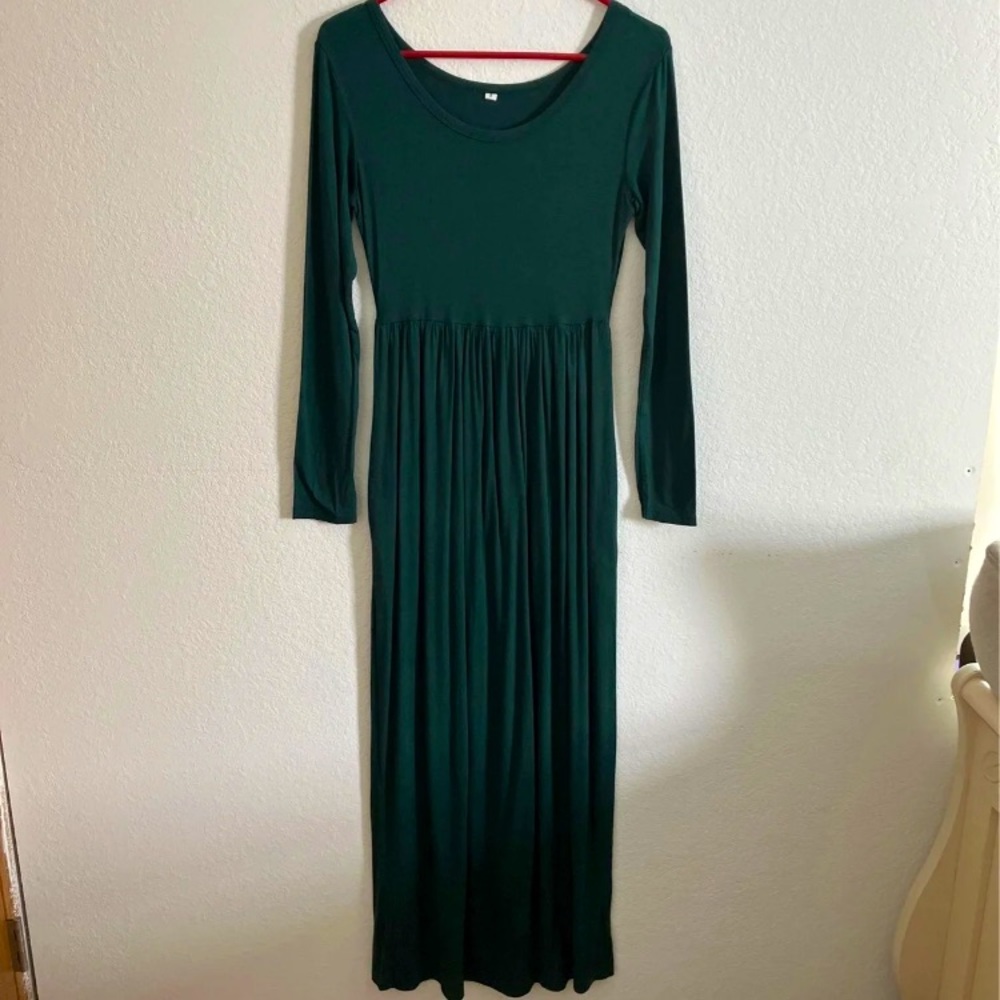Boutique Dark Green Maxi Dress